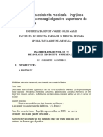 Proiect Diploma Asistenta Medicala - Ingrijirea Pacientilor Cu Hemoragii Digestive Superioare de Origine Gastrica