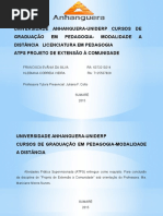 ATPS Projeto de Extensao a Comunidade 6 Semestre