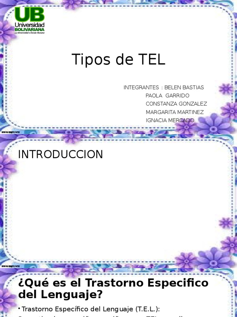 Tipos y Características del TEL | PDF | Palabra | Cerebro