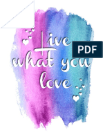 Live What You Love - Lettering