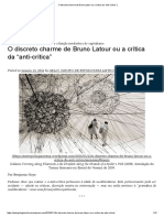 (Top) O Discreto Charme de Bruno Latour Ou A Crítica Da Anti-Crítica PDF