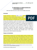 A História Do Adventismo No Brasil