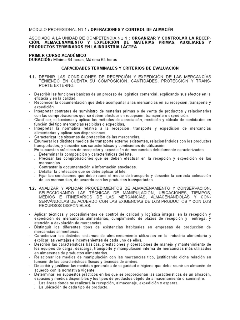 Opl 1 | PDF | Almacén | Logística