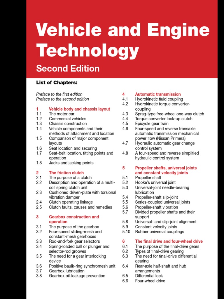 Vehicle & Engine Technology PDF Diesel Engine Transmission