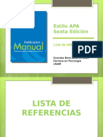 APA - Lista de Referencias