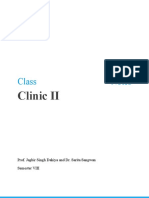 Class Notes: Clinic II