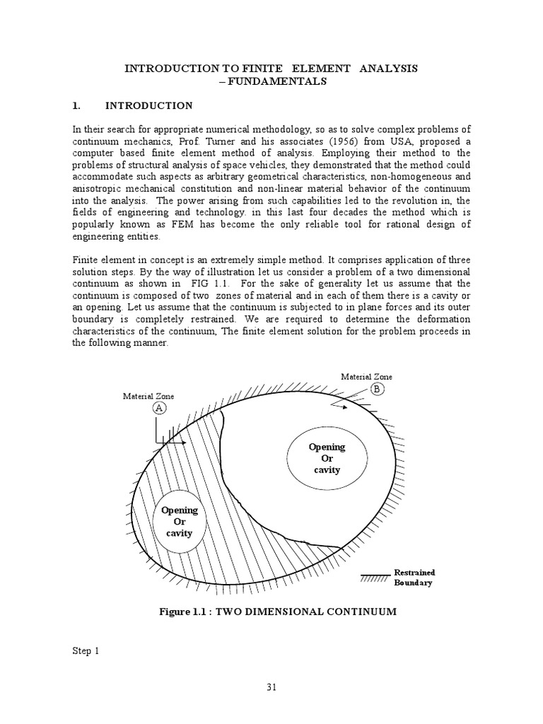 Introduction to Finite Element Analysis | PDF | Deformation (Mechanics ...