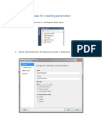 Steps For Creating Parameter: 1. Right-Click On Parameter in The Report Data Pane