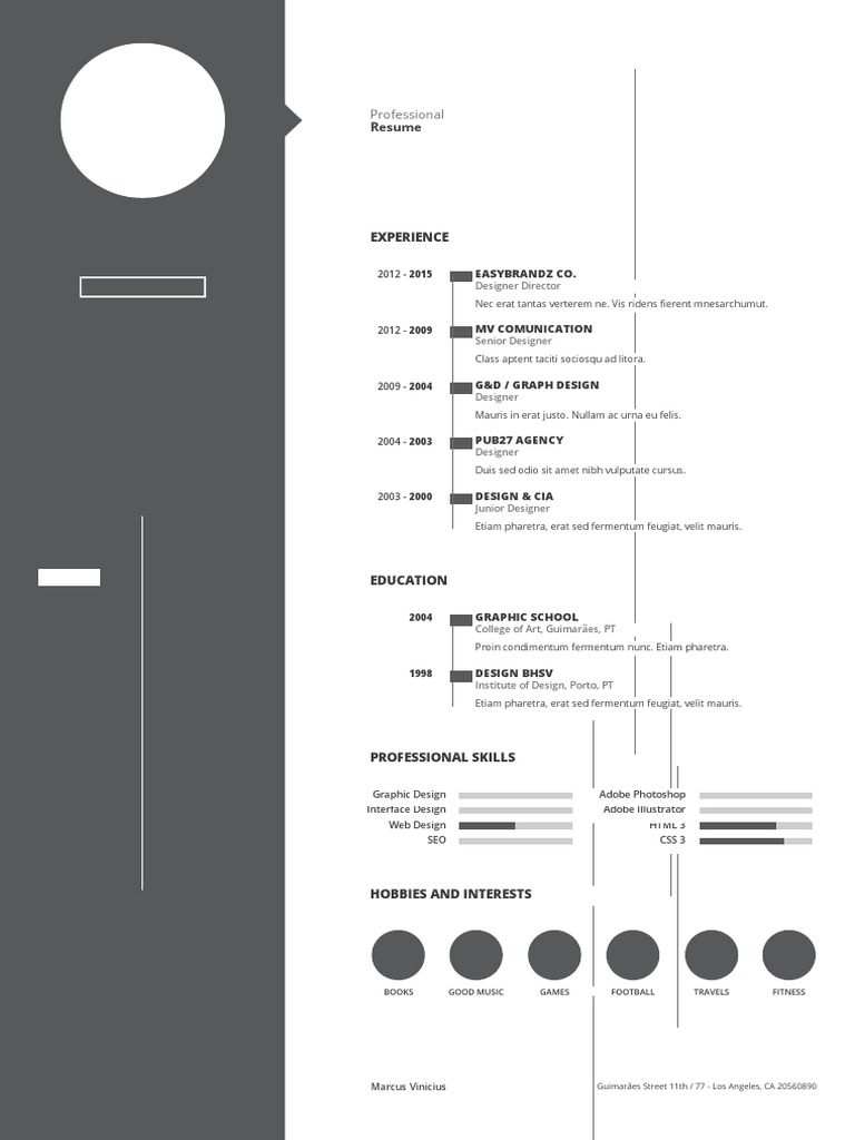 Resume Grey | PDF | Text | Writing
