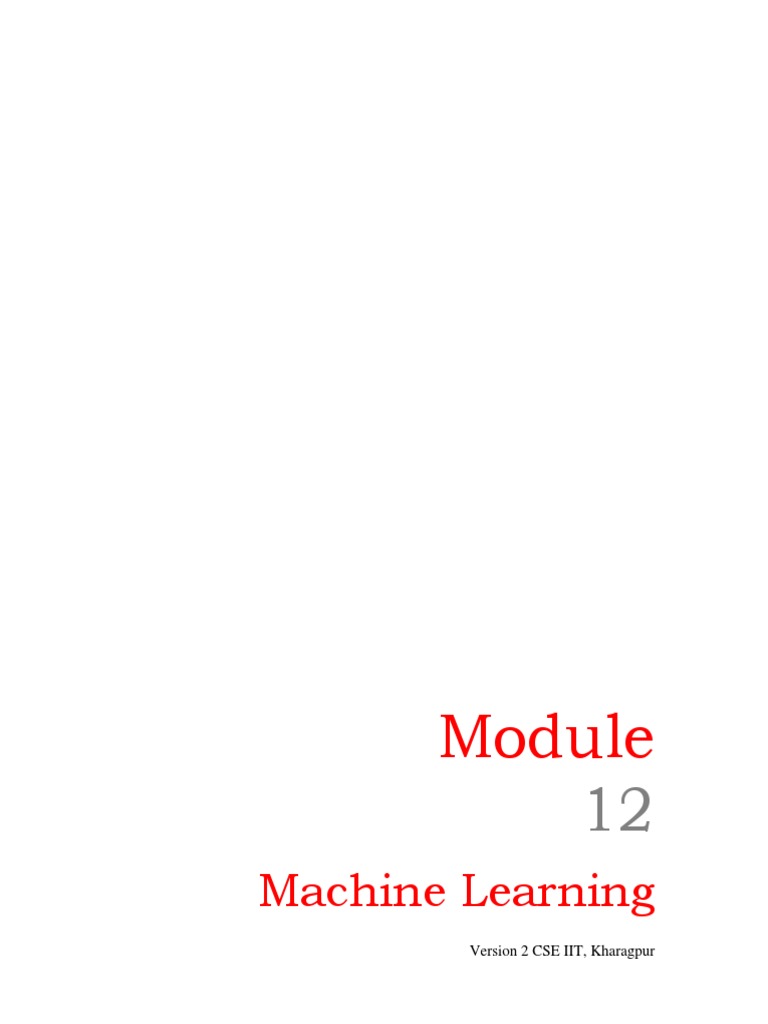 Machine Learning: Version 2 CSE IIT, Kharagpur | PDF | Neuron ...