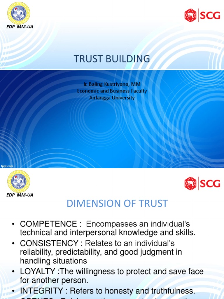 Trust Building | PDF | Trust (Emotion) | Truth