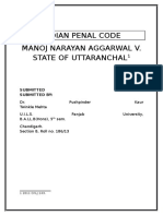 Indian Penal Code Manoj Narayan Aggarwal V. State of Uttaranchal