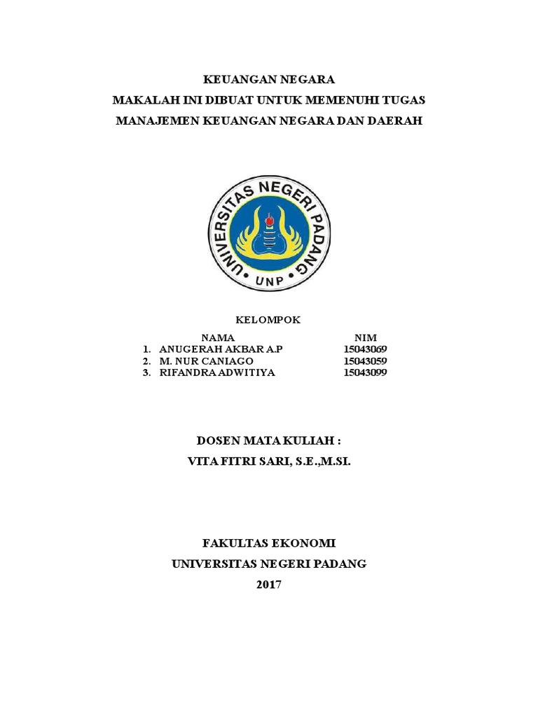 makalah keuangan negara