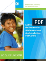 Qué Funciona: La Promoción Del Desarrollo Adolescente en América Latina y El Caribe