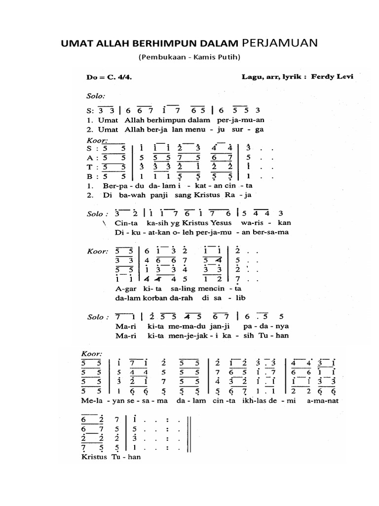 Umat Allah Berhimpun Dalam Perjamuan | PDF