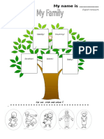 English homework family tree cut out activity
