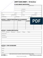 Material Safety Data Sheet - 16 Sections: Product Identifier