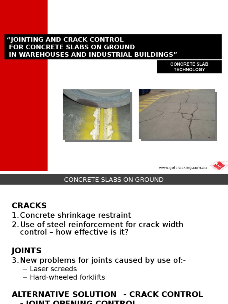 Jointing and Crack Control For Concrete Slabs On Ground in Warehouses ...