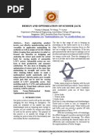 Design and Optimization of Scissor Jack: ISSN (PRINT) :2394-6202, (ONLINE) :2394-6210, VOLUME-2, ISSUE-1,2016