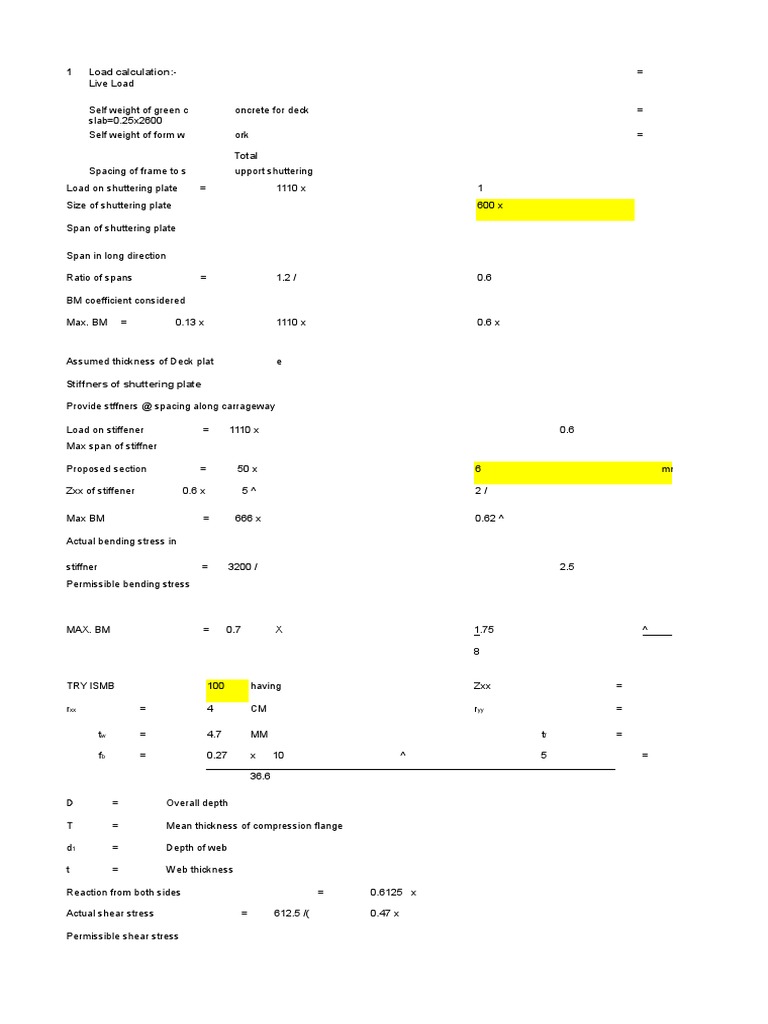 1 Load Calculation:-: XX Yy | PDF | Bending | Stress (Mechanics)