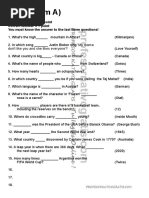 Quiz (Team A) : Correct Question 1 Point Correct Answer 1 Point You Must Know The Answer To The Last Three Questions!