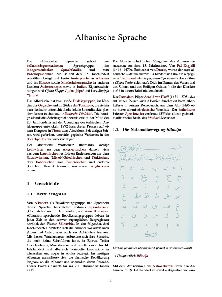 Albanische Sprache - 