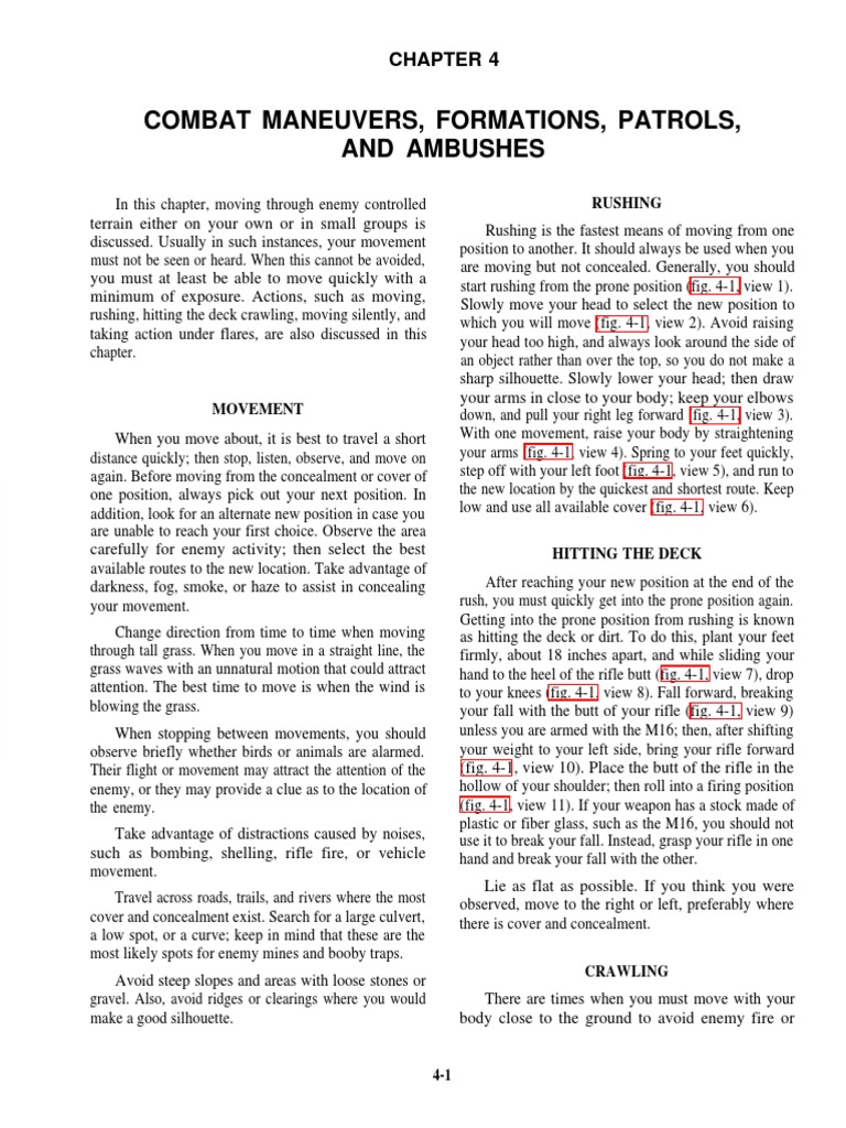 Combat Maneuvers Formations Patrols and Ambushes | PDF | Reconnaissance ...