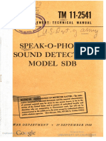 TM11-2541 Speak-O-Phone Sound Detector, Model SDB, 1944