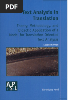 Text Analysis in Translation- Nord