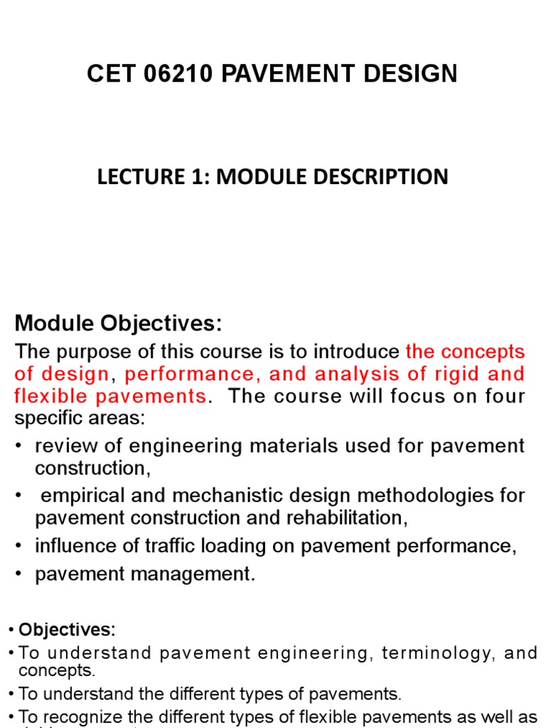 Pavement Design 1 | PDF | Road Surface | Road
