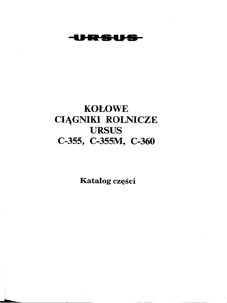 Katalog Części Ursus C 360 Pdf Chomikuj