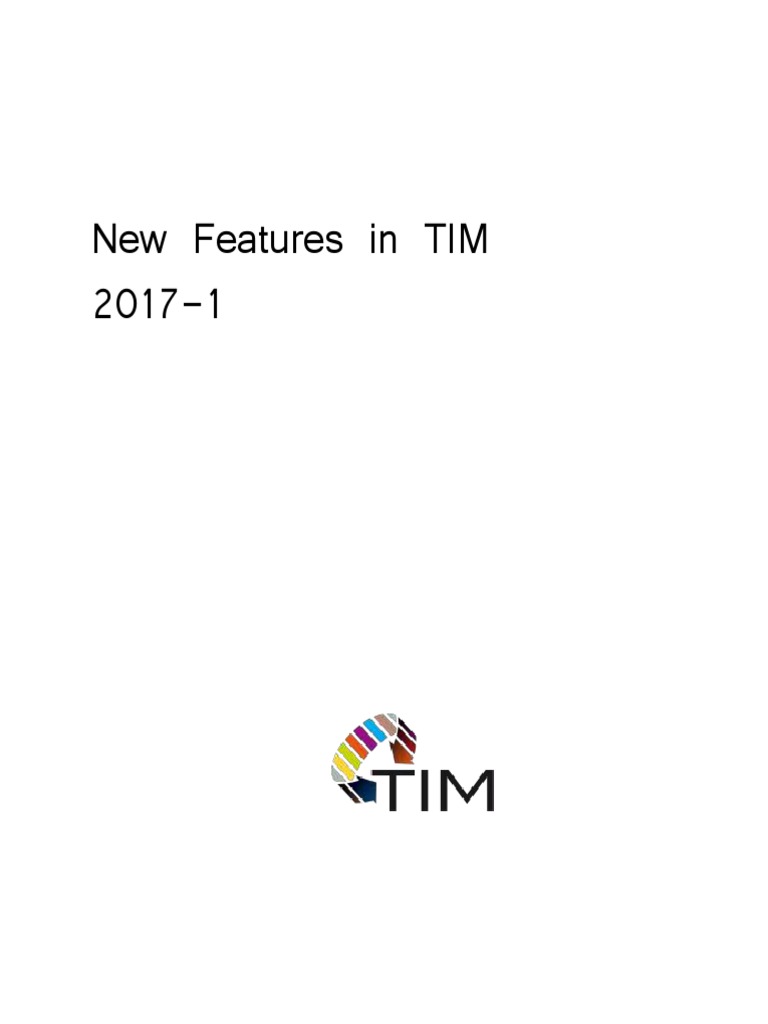 TIM - New Features.2017-1.Eng 01 | PDF | Email | Computer File