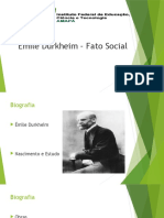 Emile Durkheim Fato Social