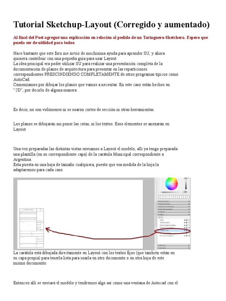 Tutorial Sketchup Layout | PDF