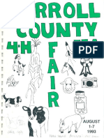 The 1993 annual Carroll County Maryland 4-H FFA Fair program