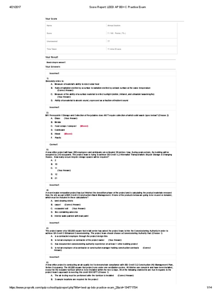 LEED-AP-BD-C Antworten