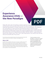Customer Experience Assurance (CEA) - The New Paradigm