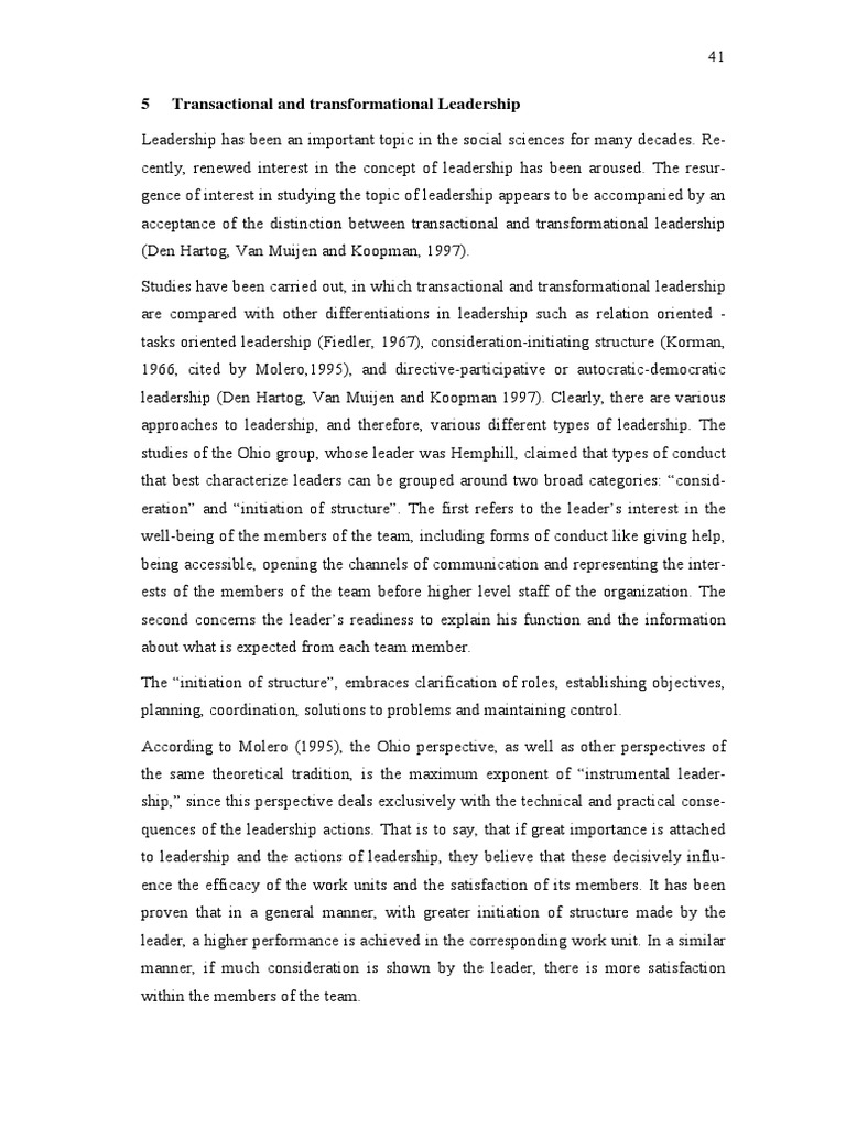 Transactional vs. Transformational Leadership | PDF | Transformational ...