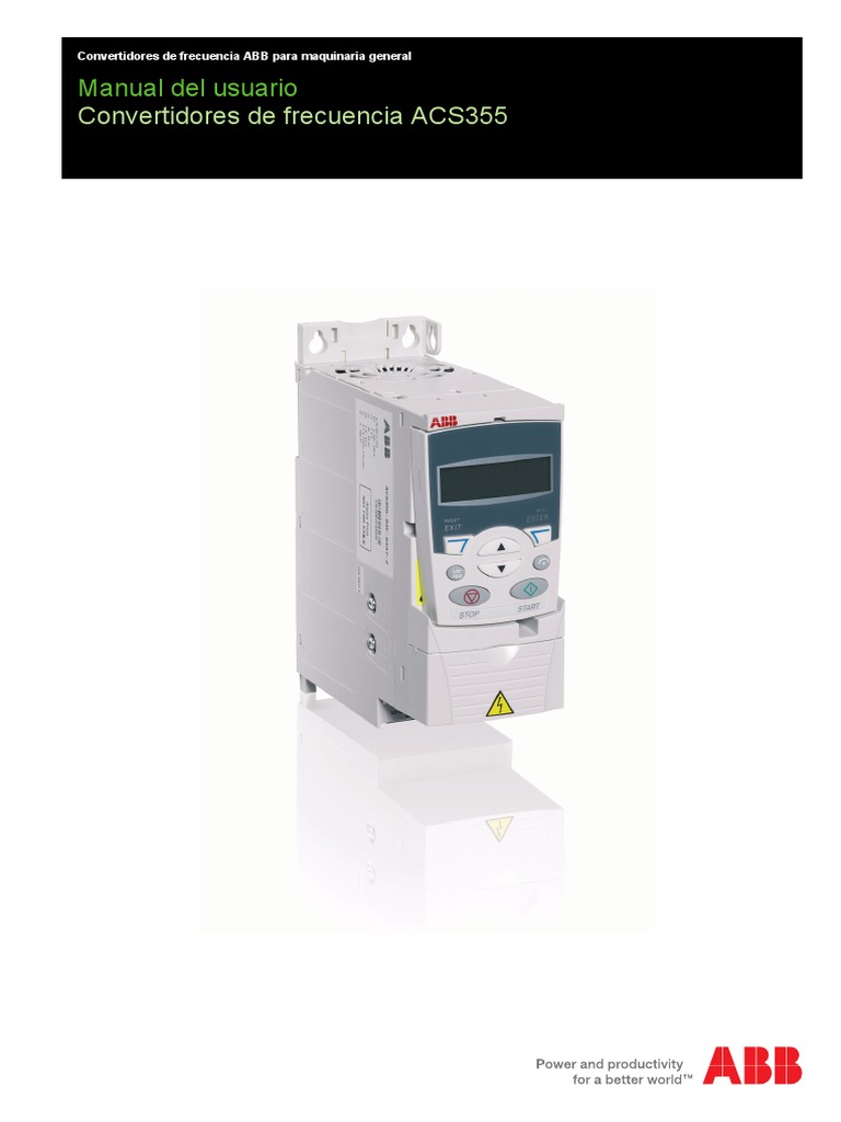 Manual Variador ACS355 ABB | Ingeniería Eléctrica | Bienes manufacturados
