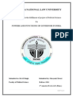 Chanakya National Law University: The Final Draft For The Fulfilment of Project of Political Science On