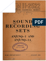 Tm11-2522 Sound Recording Sets an Unq-1 an Unq-1a