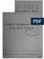 TM11-2504 Public Address Sets PA-5 and PA-5-A, 1943