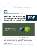 Aplikasi CRUD Sederhana Menggunakan Android Studio Dengan Database SQLite - CodePolitan