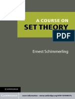 A Course On Set Theory - E. Schimmerling - CUP (2011) PDF