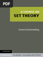 A Course On Set Theory - E. Schimmerling - CUP (2011) PDF