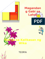 Teorya Sa Kalikasan NG Wika