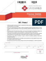 Prova São Camilo Medicina 2016 2