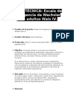 Escala de Inteligencia de Wechsler para Adultos Wais IV