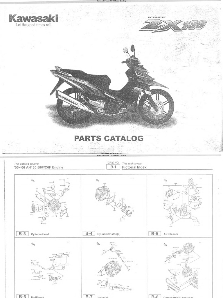 Kawasaki Kaze ZX130 Parts Catalog PDF