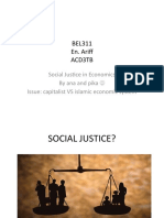 BEL311 En. Ariff Acd3Tb: Social Justice in Economics by Ana and Pika Issue: Capitalist VS Islamic Economic System